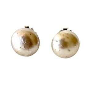 Pearl Color Stud 1950 Vintage Clip on Earring
